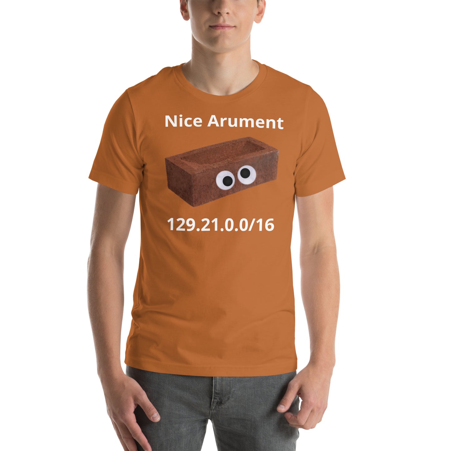 getting doxed by a brick shirt