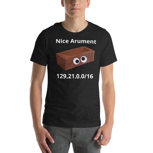 getting doxed by a brick shirt